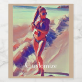 Beach Girl Thunder_Cove Wijn Etiket (Enkel label)