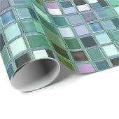Beach Glass Mosaic Tile Art Cadeaupapier (Rol Hoek)