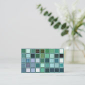 Beach Glass Mosaic Tile Art Visitekaartje (Staand voorkant)