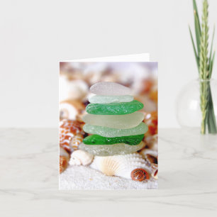 Beach Glass & Seashells Card Kaart