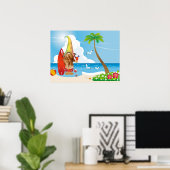 Beach Gnome Art Poster (Thuiskantoor)