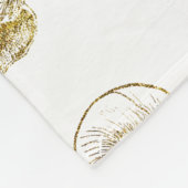 Beach Gold Sea Shells Fleece Deken (Hoek)