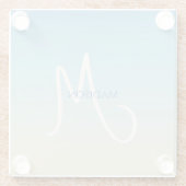 Beach Gradient Monogram  Glazen Onderzetter (Achterkant)