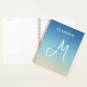 Beach Gradient Monogram  Planner (Display)