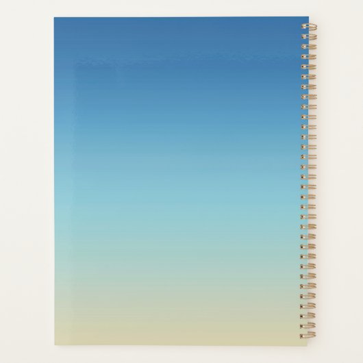 Beach Gradient Monogram  Planner (Achterkant)