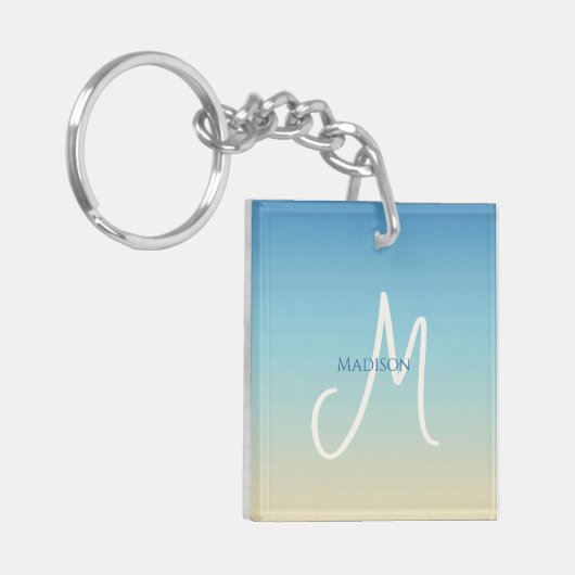 Beach Gradient Monogram Sleutelhanger (Voorkant Links)