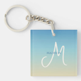 Beach Gradient Monogram  Sleutelhanger
