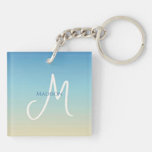 Beach Gradient Monogram  Sleutelhanger (Achterkant)