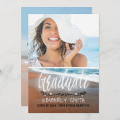 Beach Graduation Party Foto Kaart (Voorkant / Achterkant)