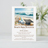Beach Graduation Party Invitation (Debout devant)
