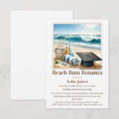 Beach Graduation Party Invitation (Devant / Derrière)