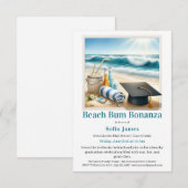 Beach Graduation Party Invitation (Devant / Derrière)