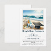 Beach Graduation Party Invitation (Devant / Derrière)