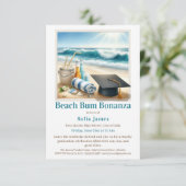 Beach Graduation Party Invitation (Debout devant)