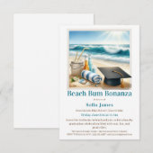 Beach Graduation Party Invitation (Devant / Derrière)