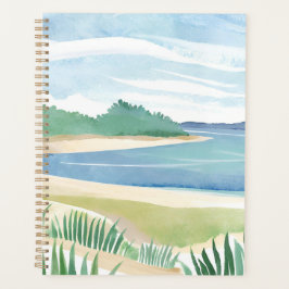 Beach Grass Bay | Watercolor Ocean Coastal Sea Planner
