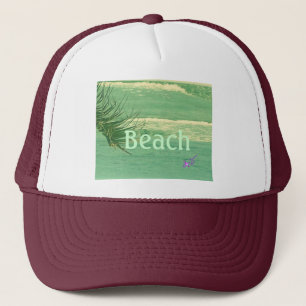 "Beach" Green Ocean Trucker Hat Trucker Pet