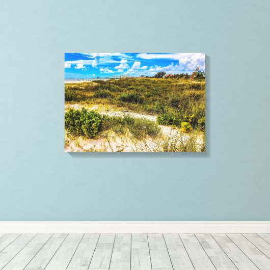 Beach Greens Canvas Afdruk (Insitu (Houten vloer))