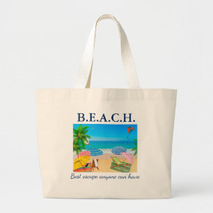 Beach Grote Tote Bag
