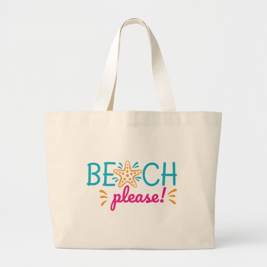 Beach Grote Tote Bag (Voorkant)