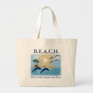 Beach Grote Tote Bag