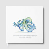 Beach Guest Book Waterverf Octopus Gastenboek (Voorkant)