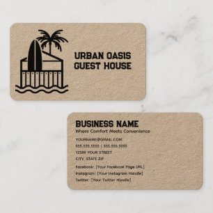 Beach Guest House Premium Kraft Visitekaartje