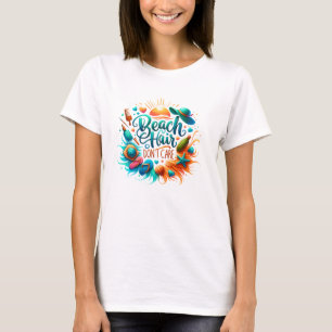 Beach Hair Don't Care Shirt - Kleurrijke zomervaka