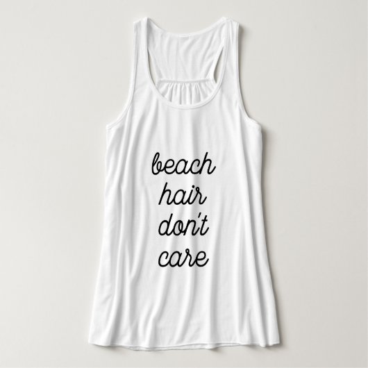 Beach Hair maakt het niet uit Tanktop (Design voorkant)