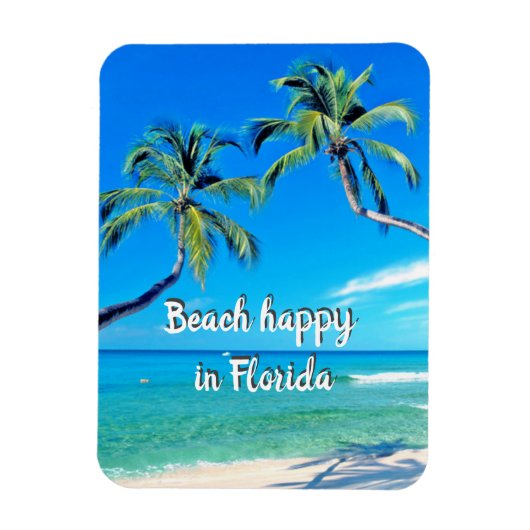 Beach happy in Florida magnet Magneet (Verticaal)