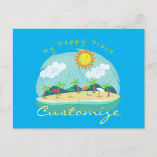 Beach Happy Place Thunder_Cove Briefkaart