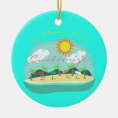 Beach Happy Place Thunder_Cove Keramisch Ornament (Voorkant)