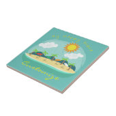 Beach Happy Place Thunder_Cove Tegeltje (Zijkant)