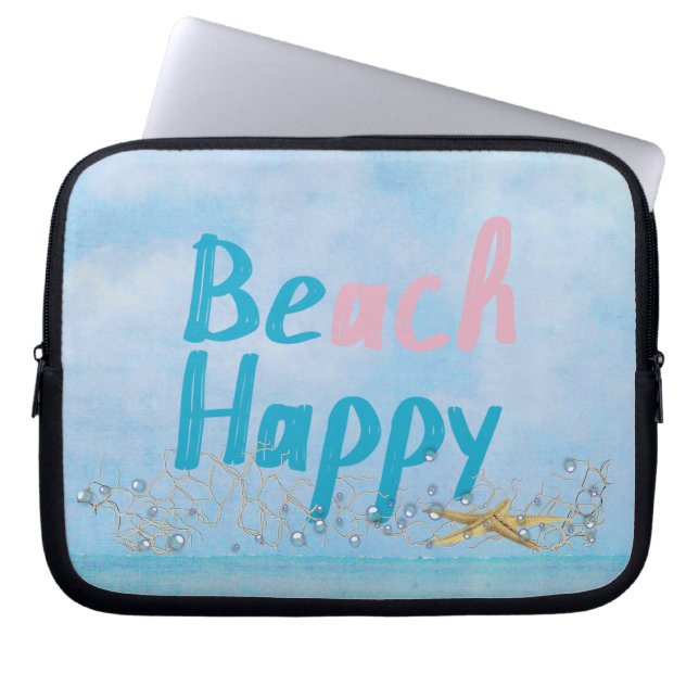 Beach Happy Starfish Laptop Sleeve (Voorkant)