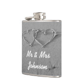 Beach harst Mr en Mrs bruiloft drink kolf Heupfles (Links)