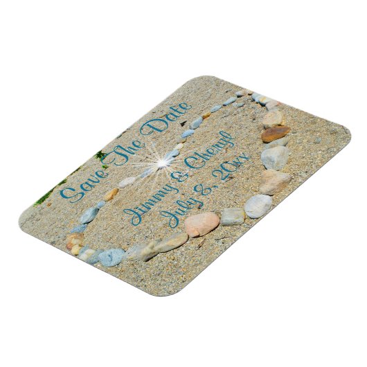 Beach hartstuk opslaan datum magneet (Linkerzijde)