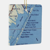 Beach Haven NJ  Map Keramisch Ornament (Rechts)