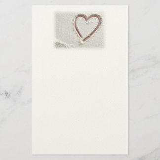 Beach Heart of Sand Wedding Briefpapier