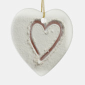 Beach Heart of Sand Wedding Keramisch Ornament (Rechts)