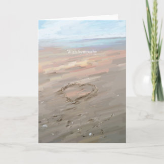 Beach Heart Sympathy Card Kaart