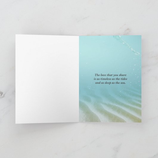 Beach Hearts in Windows Weddenschap Kaart (Binnen)