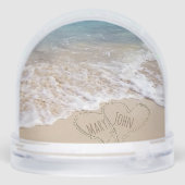 Beach Hearts With Names Sneeuwbol (Achterkant)