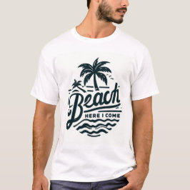 Beach Here I Come Tropical Palm Tree T-shirt