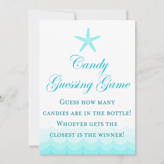 Beach Hoeveel Snoepjes 5x7-inch Sign. Kaart (Voorkant)