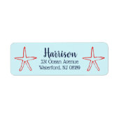 Beach Home Starfish Étiquette de adresse Modèle (Devant)