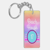 Beach House 80s Pastels Sleutelhanger (Voorkant Links)