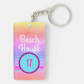 Beach House 80s Pastels Sleutelhanger (achterkant)