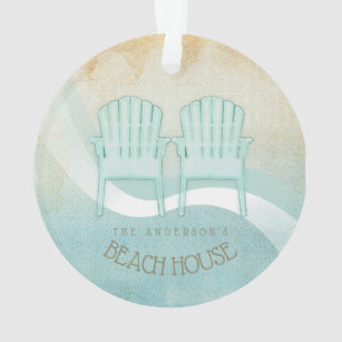 Beach House Adirondack Chaises Aqua Blue ID623