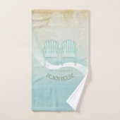 Beach House Adirondack Chaises Aqua Blue ID623 (Serviette à main)