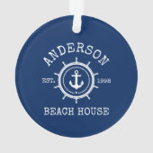 Beach House Ancre nautique corde Helm Blue (dos)